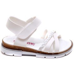SG-521 Kız Çocuk Patik Sandalet - Beyaz