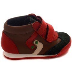 NM-19 Bebe Spor Model Kışlık Ayakkabı - Kahverengi (Deri)