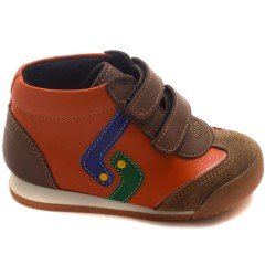 NM-19 Bebe Spor Model Kışlık Ayakkabı - Turuncu (Deri)