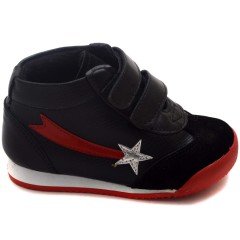 NM-20 Bebe Spor Yıldız Model Kışlık Ayakkabı - Siyah (Deri)