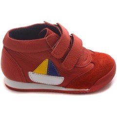 NM-21 Bebe Spor Gemi Model Kışlık Ayakkabı - Kırmızı (Deri)