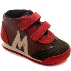 NM-23 Bebe Spor Model Kışlık Ayakkabı - Kahverengi (Deri)