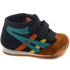NM-24 Bebe Spor Renkli Model Kışlık Ayakkabı - Lacivert (Deri)