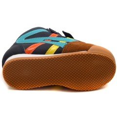 NM-24 Bebe Spor Renkli Model Kışlık Ayakkabı - Lacivert (Deri)