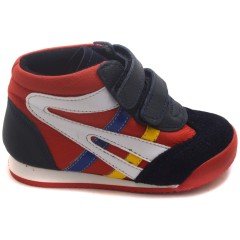 NM-24 Bebe Spor Renkli Model Kışlık Ayakkabı - Kırmızı (Deri)
