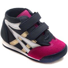 NM-24 Bebe Spor Renkli Model Kışlık Ayakkabı - Gri(P) (Deri)