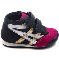 NM-24 Bebe Spor Renkli Model Kışlık Ayakkabı - Gri(P) (Deri)
