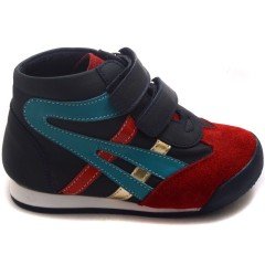 NM-24 Bebe Spor Renkli Model Kışlık Ayakkabı - Gri(K) (Deri)