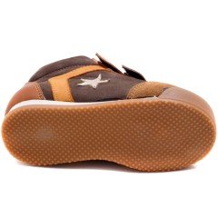 NM-25 Bebe Spor Yıldız Model Kışlık Ayakkabı - Kahverengi (Deri)