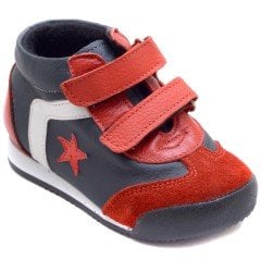 NM-25 Bebe Spor Yıldız Model Kışlık Ayakkabı - Gri (Deri)