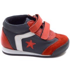 NM-25 Bebe Spor Yıldız Model Kışlık Ayakkabı - Gri (Deri)