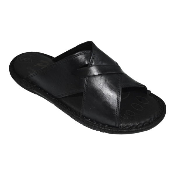 Erkek Deri  Terlik - siyah