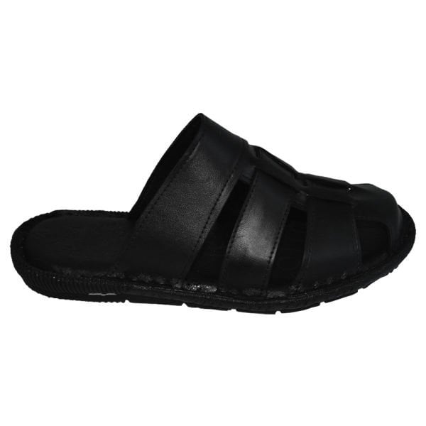 Erkek Deri  Terlik - siyah