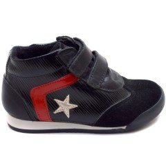 NM-25 Bebe Spor Yıldız Model Kışlık Ayakkabı - Siyah (Deri)