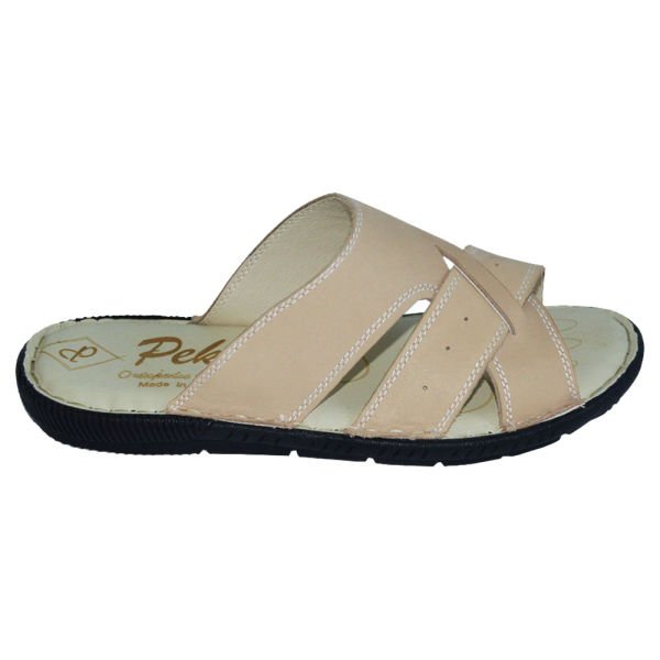 Erkek Deri  Terlik - beyaz