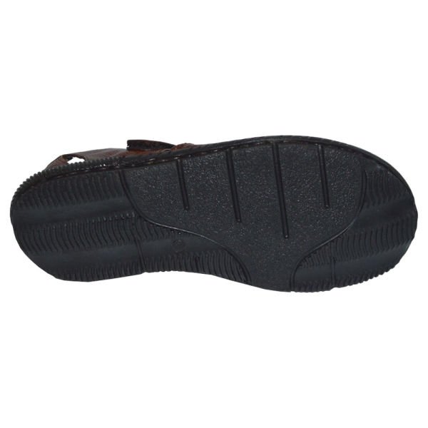 Erkek Deri  kapalı sandalet - kahverengi