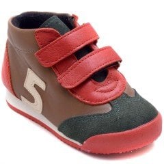 NM-28 Bebe Spor Kışlık Ayakkabı - Kırmızı (Deri)