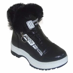 Kısa Kürklü Fashion Patik bot - Siyah