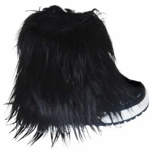 Kürklü Fashion Bot - Siyah