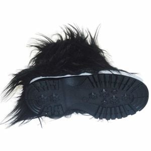 Kürklü Fashion Bot - Siyah