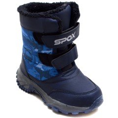 SPX-521 Patik İçi Kürklü Kar Botu - Lacivert