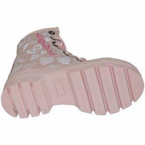 Desenli Filet Bot - Pembe