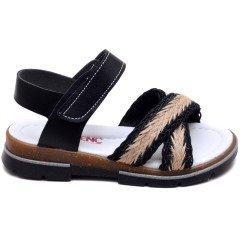 SG-873 Kız Çocuk Filet Sandalet - Siyah