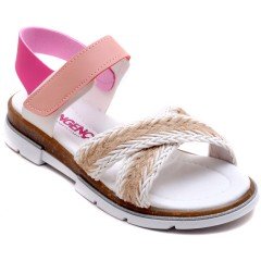 SG-873 Kız Çocuk Filet Sandalet - Pembe