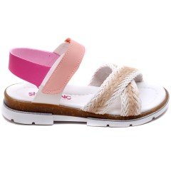 SG-873 Kız Çocuk Filet Sandalet - Pembe