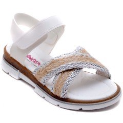 SG-873 Kız Çocuk Filet Sandalet - Gri