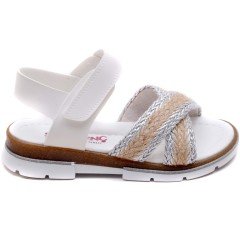 SG-873 Kız Çocuk Filet Sandalet - Gri