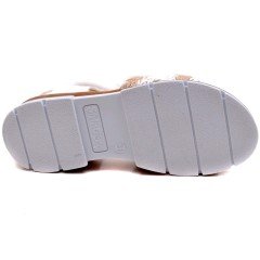 SG-873 Kız Çocuk Filet Sandalet - Beyaz