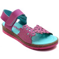 SG-875 Kız Çocuk Filet Sandalet - Fuşya