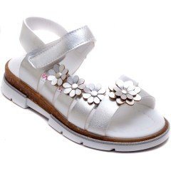 SG-877 Kız Çocuk Filet Sandalet - Gri