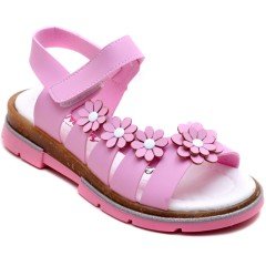 SG-877 Kız Çocuk Filet Sandalet - Pembe
