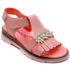 SG-879 Kız Çocuk Filet Sandalet - Yavruağzı