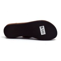 873-W Kadın Yazlık Sandalet - Taba (Deri)