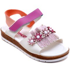 SG-879 Kız Çocuk Filet Sandalet - Pembe
