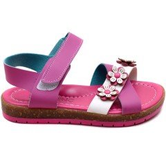 SG-881 Kız Çocuk Filet Sandalet - Fuşya