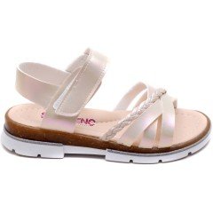 SG-883 Kız Çocuk Filet Sandalet - Krem
