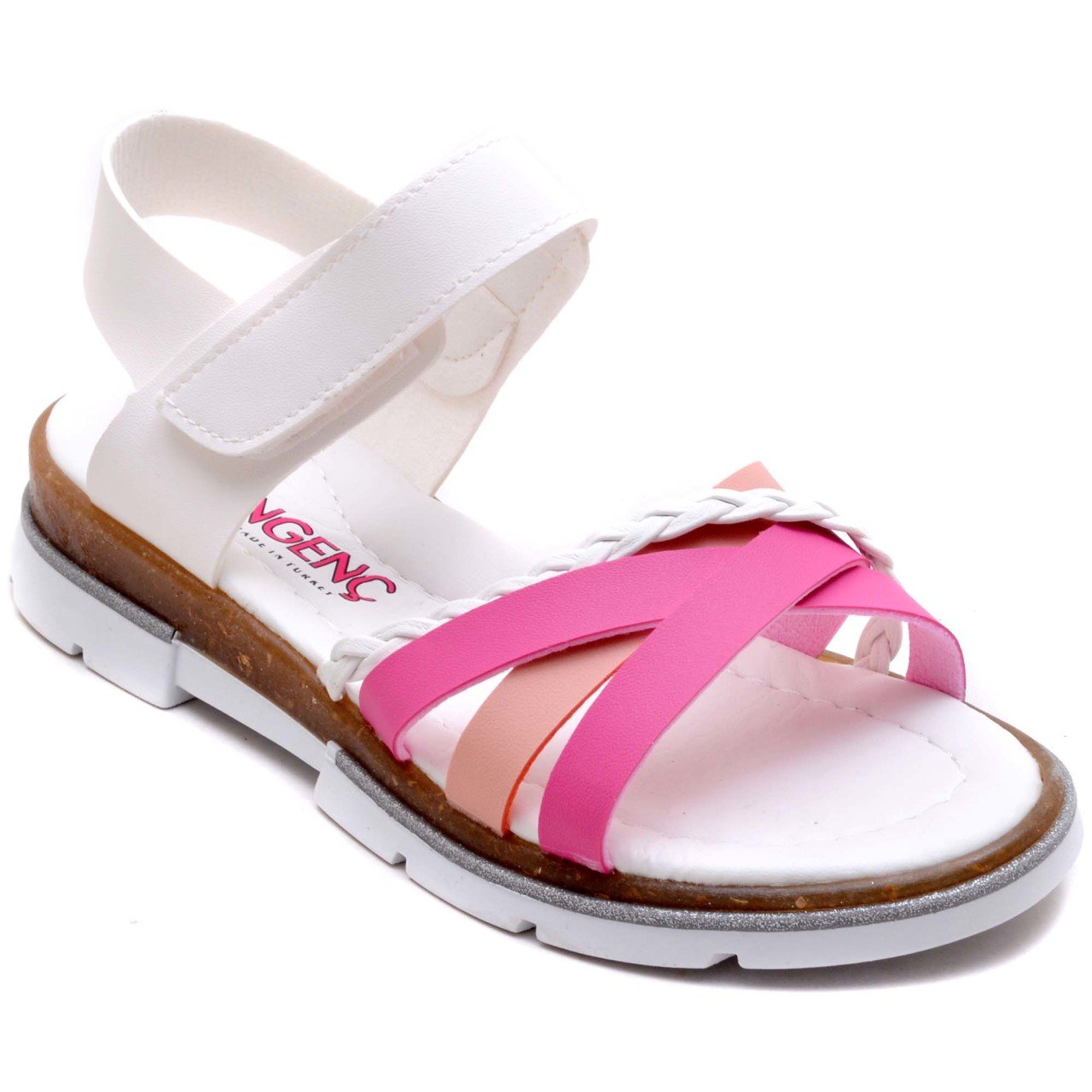SG-883 Kız Çocuk Filet Sandalet - Pembe