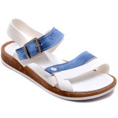 SG-412 Erkek Çocuk Filet Sandalet - Beyaz/M
