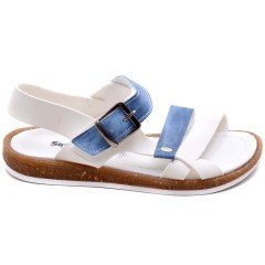 SG-412 Erkek Çocuk Filet Sandalet - Beyaz/M