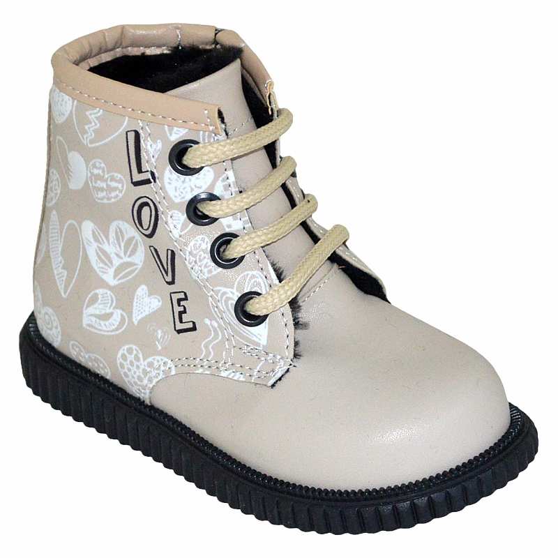 Desenli Bebe Botu - Fildişi