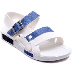 SG-412 Erkek Çocuk Filet Sandalet - Beyaz