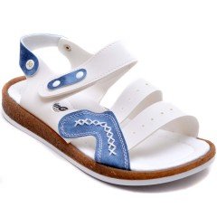 SG-414 Erkek Çocuk Filet Sandalet - Beyaz