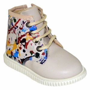 Desenli Bebe Botu - Krem