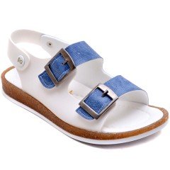 SG-420 Erkek Çocuk Filet Sandalet - Beyaz/M