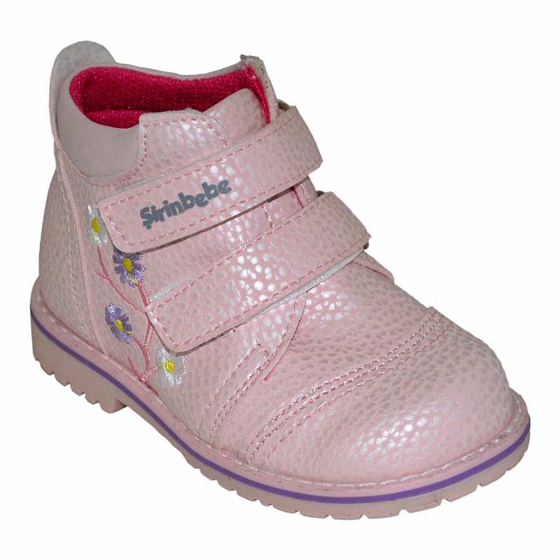 Desenli Bebe Botu - Açık Pembe