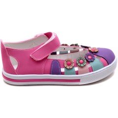 SG-461 Kız Çocuk Filet Sandalet - Mor